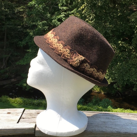 Vintage Hi-Fella men Vintage Hi-Fella 1950s pork pie hat brown wool size S